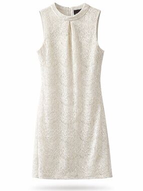 Fire Los Angeles Cream/White Lace Shift Dress | Size MEDIUM | Chic Luxe 🤍